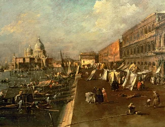 Riva dei Schiavoni, Punta della Dogana e Chiesa della Salute, Veneza