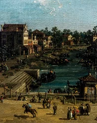 Vista de Mestre com o Canale delle barche, pormenor, ca. 1755-1760 (óleo sobre tela)