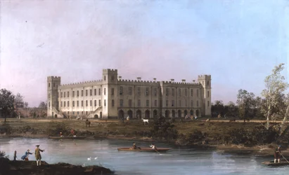 Uma vista da Syon House através do Tamisa a partir do Sudeste