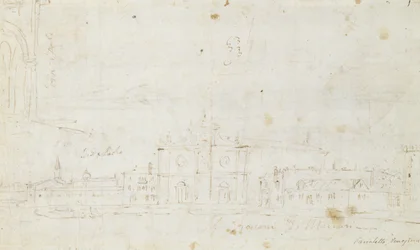 Murano: San Giovanni Dei Battuti, Com Veneza na Distância, c.1735-40 (desenho)