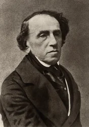 Giacomo Meyerbeer (1791-1864) (Jakob Liebmann Beer) Compositor alemão que se estabeleceu em Paris e se afirmou como um dos principais compositores da grande ópera francesa (fotografia a preto e branco)