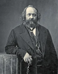 Retrato de Mikhail Aleksandrovich Bakunin, c.1860 (foto a p/b)