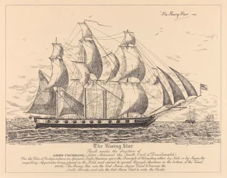 O "Rising Star" (1821) construído para a Guerra da Independência na América do Sul espanhola