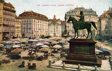 Market Place, Viena, Áustria (foto a cores)