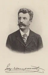 Guy de Maupassant, escritor de contos e romancista francês (foto a p/b)