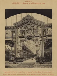 Porta monumental da galeria de coisas francesas, Grande Salão de Honra (foto a p/b)