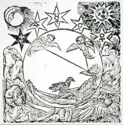 Alegoria de Putrefacção, do "Azoth" de Basile Valentine.