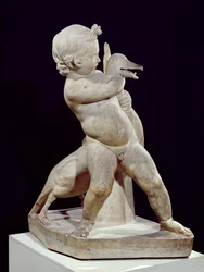 A criança Goose, réplica de um original helenístico atribuído a Boethos (3º AC) (mármore)