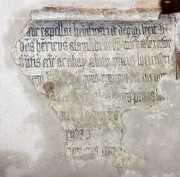 Inscrição dedicatória do padre Enrico Allemandi (fresco)