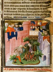 Cott Nero E II pt.2 fol.105 Queima do Mestre dos Templários, de 