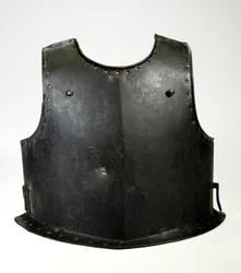 Peitoral para um Harquebusier, c.1625-50 (ferro e tinta preta)