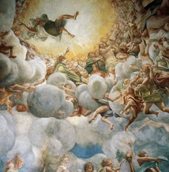 Eva e Maria ascendendo, detalhe da Assunção da Virgem