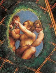 Ovate com querubins, detalhe da decoração da Câmara de S. Paulo ou da Câmara da Abadessa