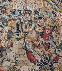 A Guerra de Tróia: A Destruição de Tróia, c.1470 (tapeçaria)
