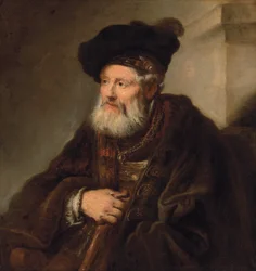 Retrato de um homem barbudo (óleo sobre tela)