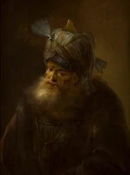 Retrato de um homem em um turbante (óleo sobre tela)