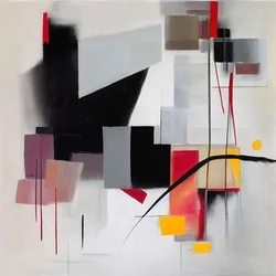 Elegância moderna em forma abstrata, ,Arte de parede em tela Decoração moderna abstrata para casa