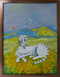 Paisagem com gato branco Picasso