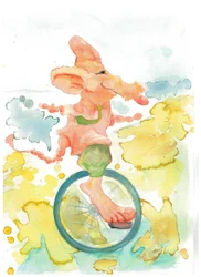 Rato numa bicicleta