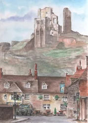 Castelo de Corfe, Inglaterra