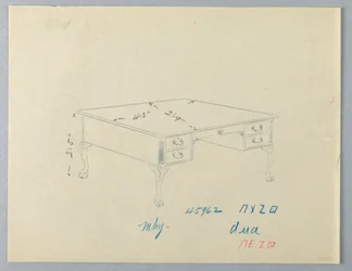 Design para Mesa de Biblioteca com Pés de Pata de Leão