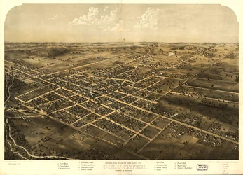 Vista aérea da cidade de Coldwater, Branch Co., Michigan. LOC 73693425