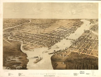 Green Bay e Fort Howard, Brown Co., Wisconsin 1867. LOC 73694541