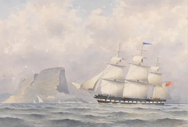 Navio Clipper "Norwood" (1854), c.1854-57 (aguarela)
