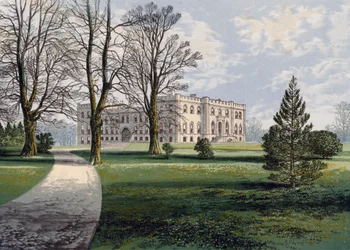 Castelo de Kimbolton, Cambridgeshire, final do século XIX.