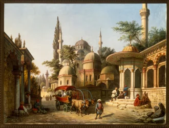 Vista de uma mesquita em Istambul