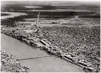 Bagdá de um avião, Iraque, 1925