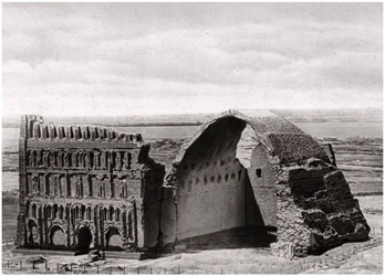 O Taq-i Kisra do ar, Ctesiphon, Iraque, 1925