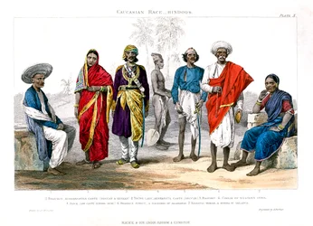Raça caucasiana, Hindus, 1800-1900.