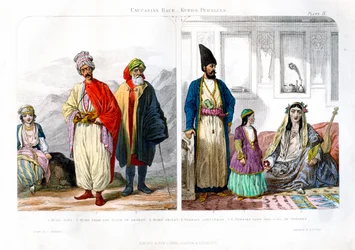 Raça caucasiana, curdos e persas, 1873