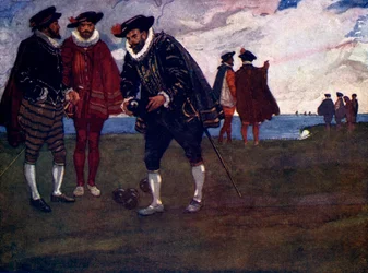 Há tempo para terminar o jogo e vencer os espanhóis também, disse Drake, 1588, 1905