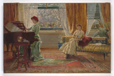 Um interior com duas senhoras, 1880