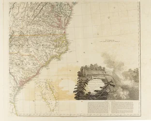 Um mapa dos Estados Unidos da América do Norte
