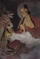 Partida do Príncipe Siddhartha, ilustração de 