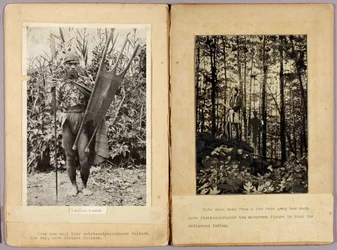 Guerreiros Kalinga e Índios N. Americanos, pasta de estudo para o livro Concealing Coloration in the Animal Kingdom