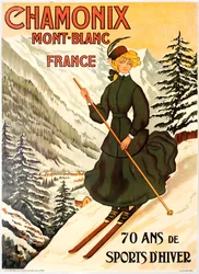 Chamonix Mont Blanc 70 anos de esportes de inverno.