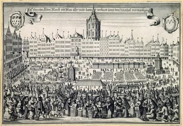 Antigo mercado de Colônia, c. 1660
