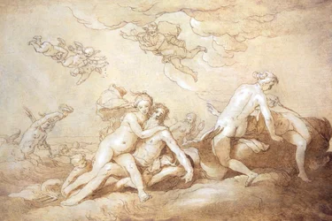 Neptuno e Anfitrite (caneta e tinta)