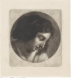 Busto de uma jovem mulher