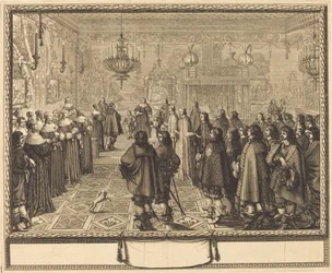 Cerimônia do Contrato de Matrimônio entre Vladislas IV, Rei da Polônia, e Luísa Maria de Gonzaga, Princesa de Mântua, em Fontainbleau