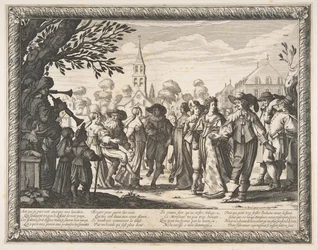 Dança na praça da vila, ca. 1633