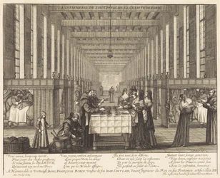 A enfermaria do Hôpital de la Charité de Paris