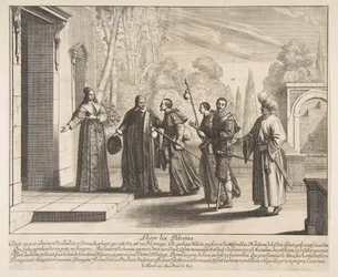 Peregrinos de hospedagem, possivelmente 1635.
