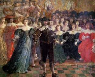 A bola da corte (mural) (detalhe)