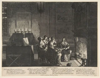 As Sábias Virgens Descansando Enquanto Aguardam a Chegada do Marido, ca. 1635