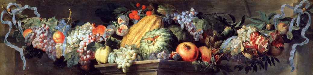Festa de frutas e flores (óleo sobre tela)